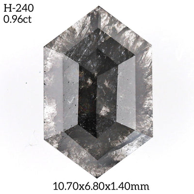 H240 - Salt and pepper hexagon diamond - Rubysta