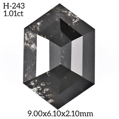 H243 - Salt and pepper hexagon diamond - Rubysta