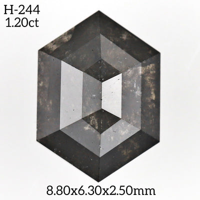 H244 - Salt and pepper hexagon diamond