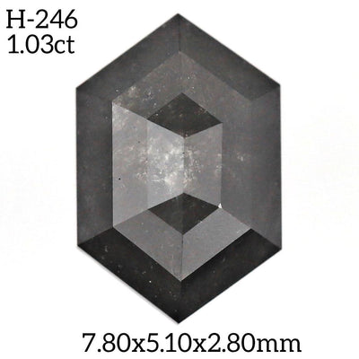 H246 - Salt and pepper hexagon diamond - Rubysta