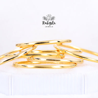 Round Wedding Band | Gold Ring | Stacking Band - Rubysta