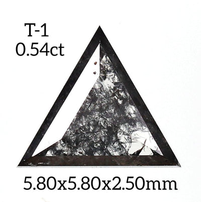 T1 - Salt and pepper geometric diamond - Rubysta