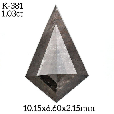 K381 - Salt and pepper kite diamond - Rubysta