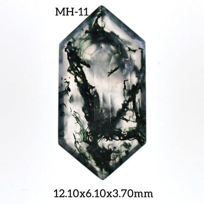 MH - 11 Moss Agate Hexagon Gemstone - Rubysta