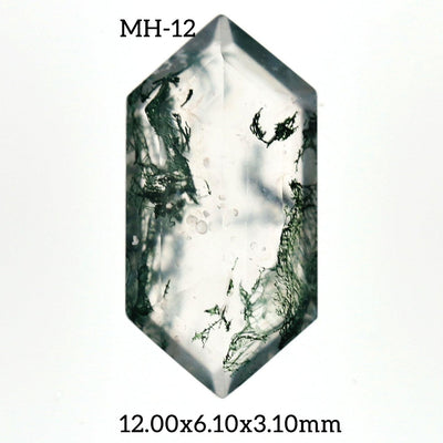 MH - 12 Moss Agate Hexagon Gemstone - Rubysta