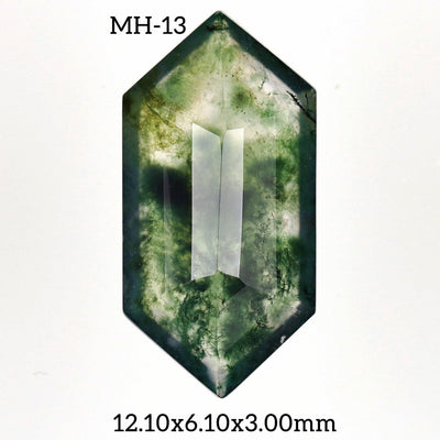 MH - 13 Moss Agate Hexagon Gemstone - Rubysta