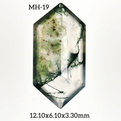 MH - 19 Moss Agate Hexagon Gemstone - Rubysta