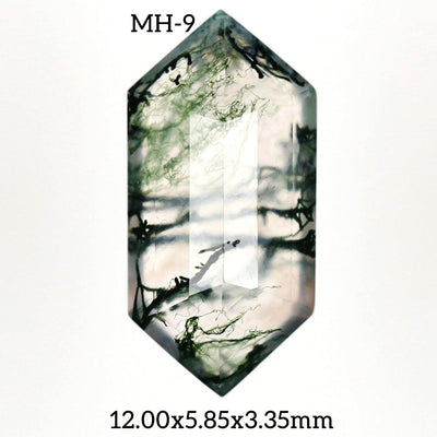 MH - 9 Moss Agate Hexagon Gemstone - Rubysta