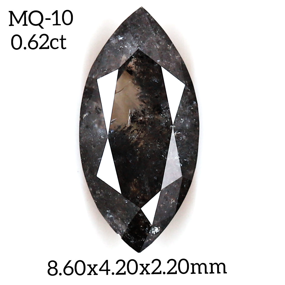 MQ10 - Salt and pepper marquise diamond