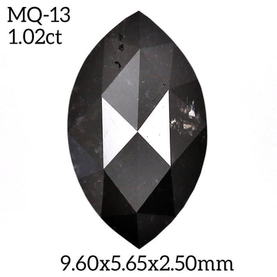 MQ13 - Salt and pepper marquise diamond - Rubysta