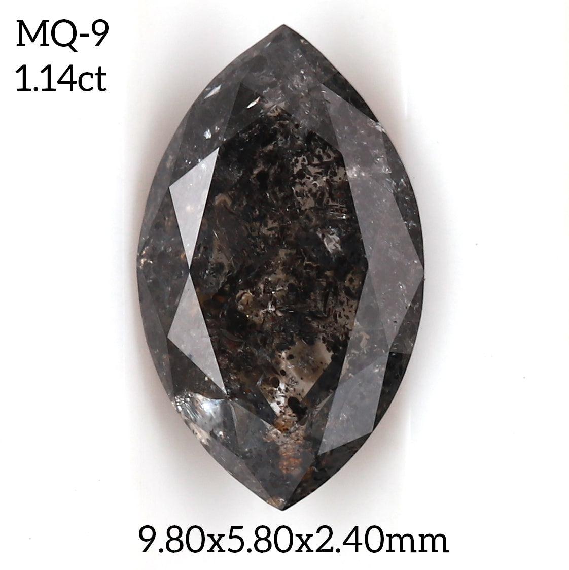 MQ9 - Salt and pepper marquise diamond