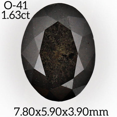 O41 - Salt and pepper oval diamond - Rubysta