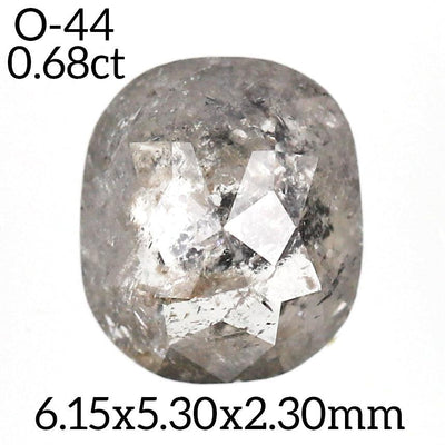 O44 - Salt and pepper oval diamond - Rubysta