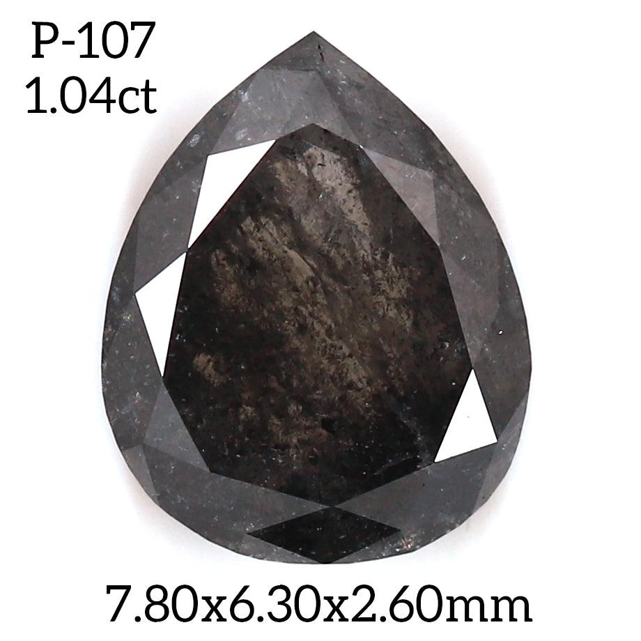 P107 - Salt and pepper pear diamond