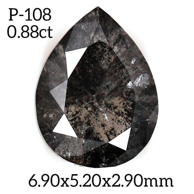 P108 - Salt and pepper pear diamond - Rubysta