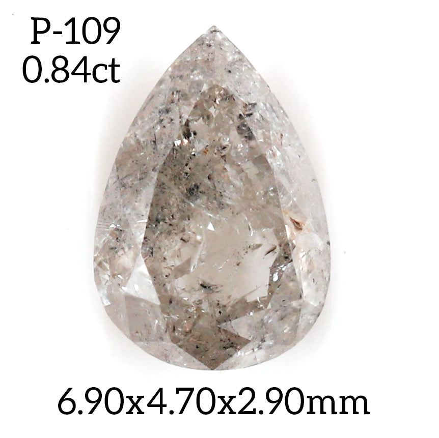 P109 - Salt and pepper pear diamond