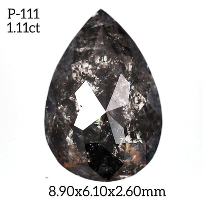 P111 - Salt and pepper pear diamond - Rubysta