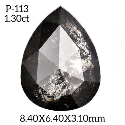P113 - Salt and pepper pear diamond