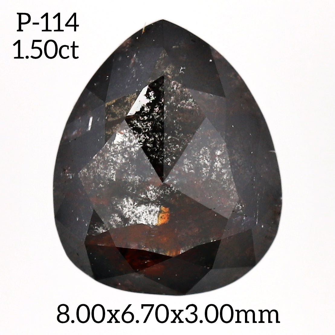 P114 - Salt and pepper pear diamond