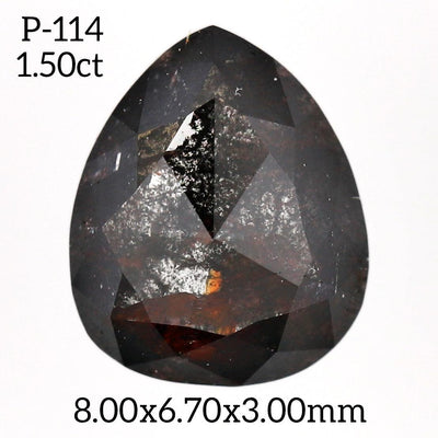 P114 - Salt and pepper pear diamond - Rubysta
