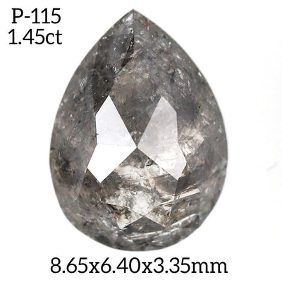 P115 - Salt and pepper pear diamond - Rubysta