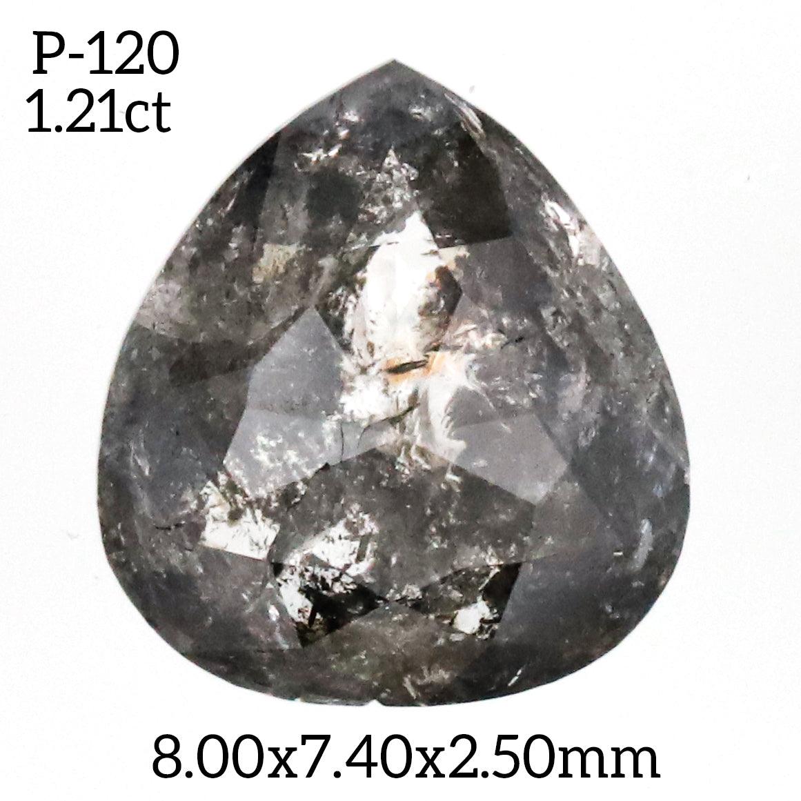 P120 - Salt and pepper pear diamond