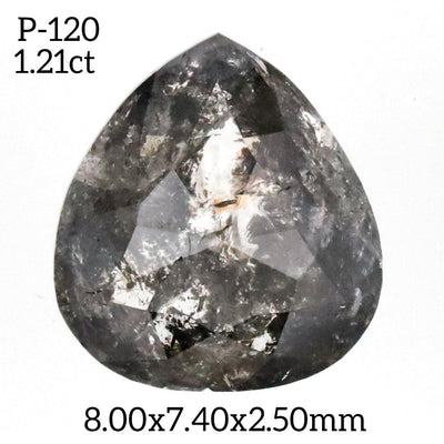P120 - Salt and pepper pear diamond - Rubysta