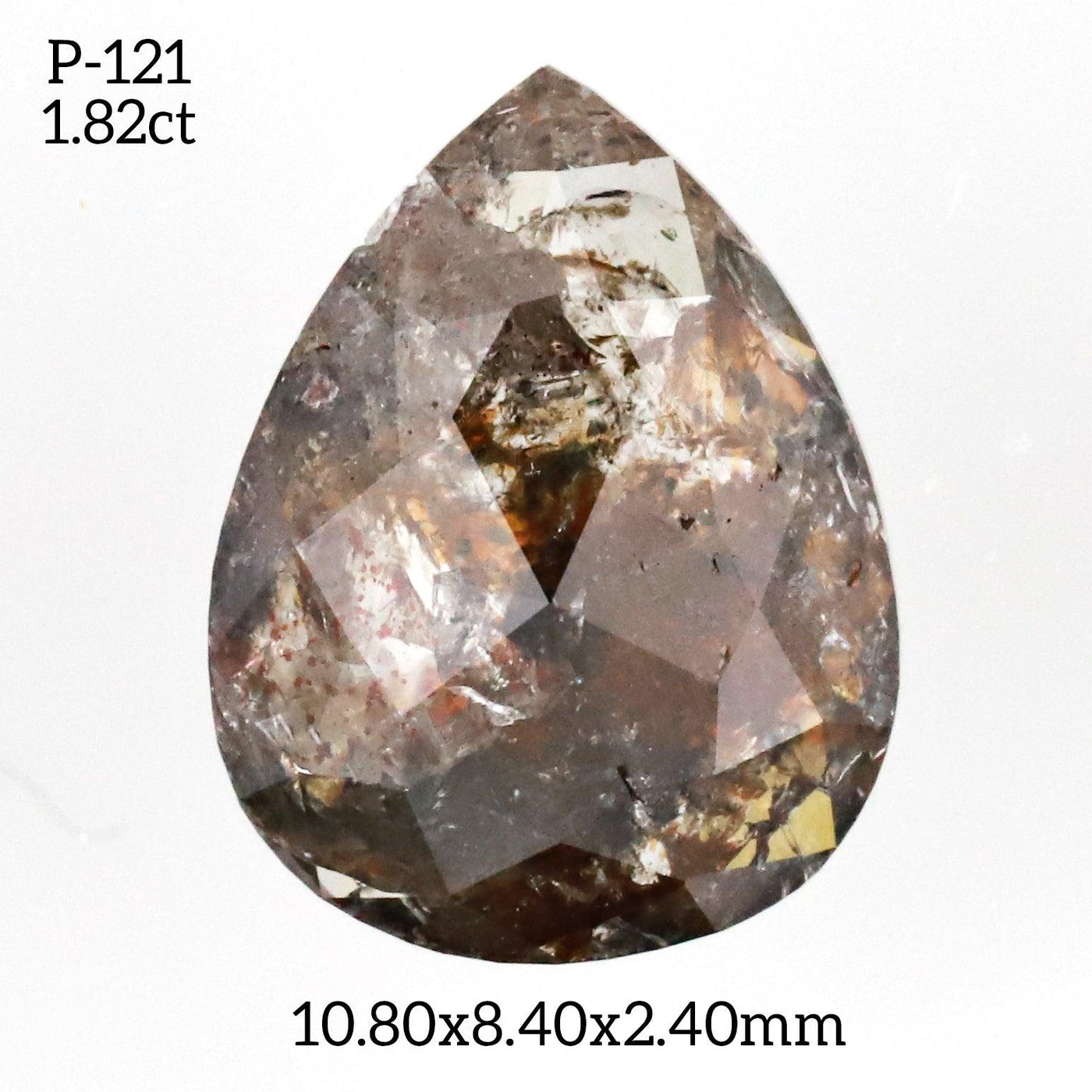 P121 - Salt and pepper pear diamond - Rubysta