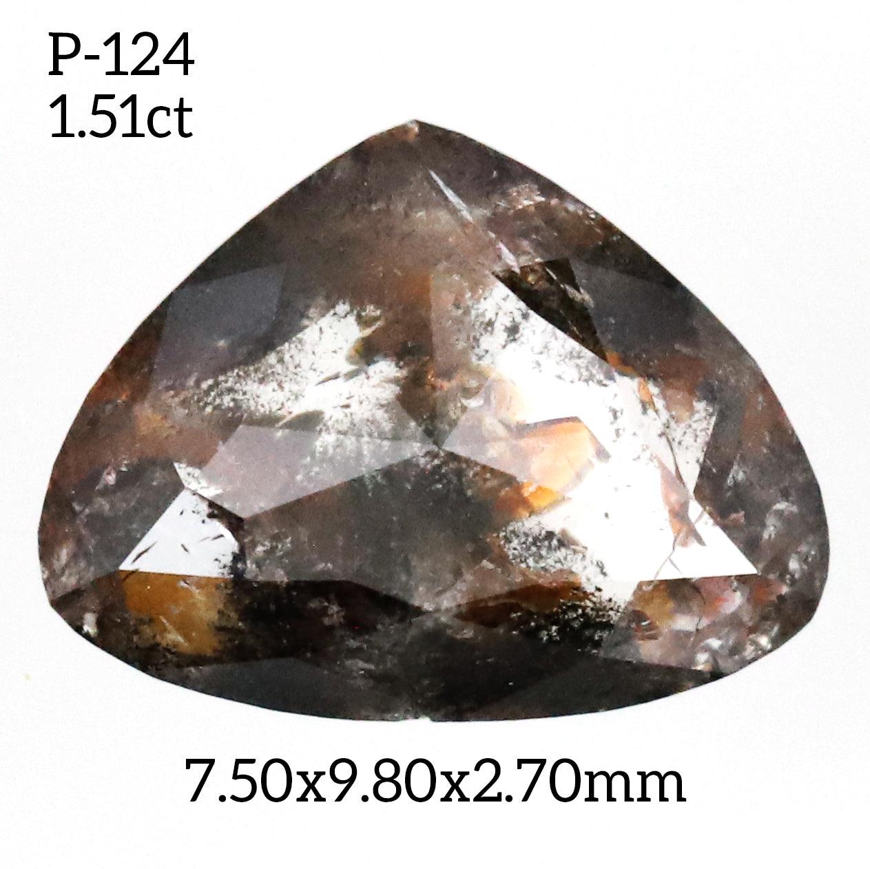 P124 - Salt and pepper pear diamond - Rubysta