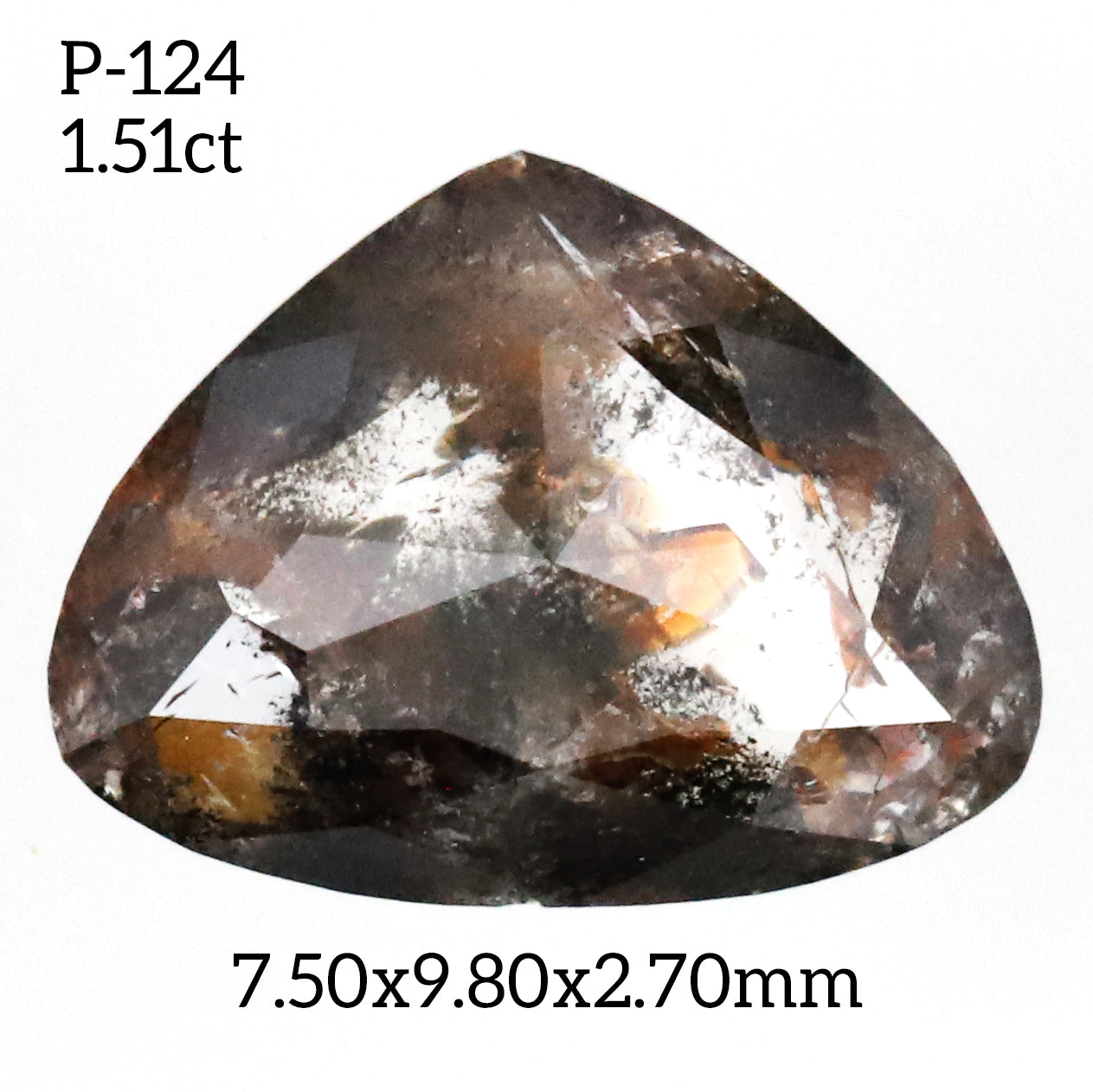 P124 - Salt and pepper pear diamond