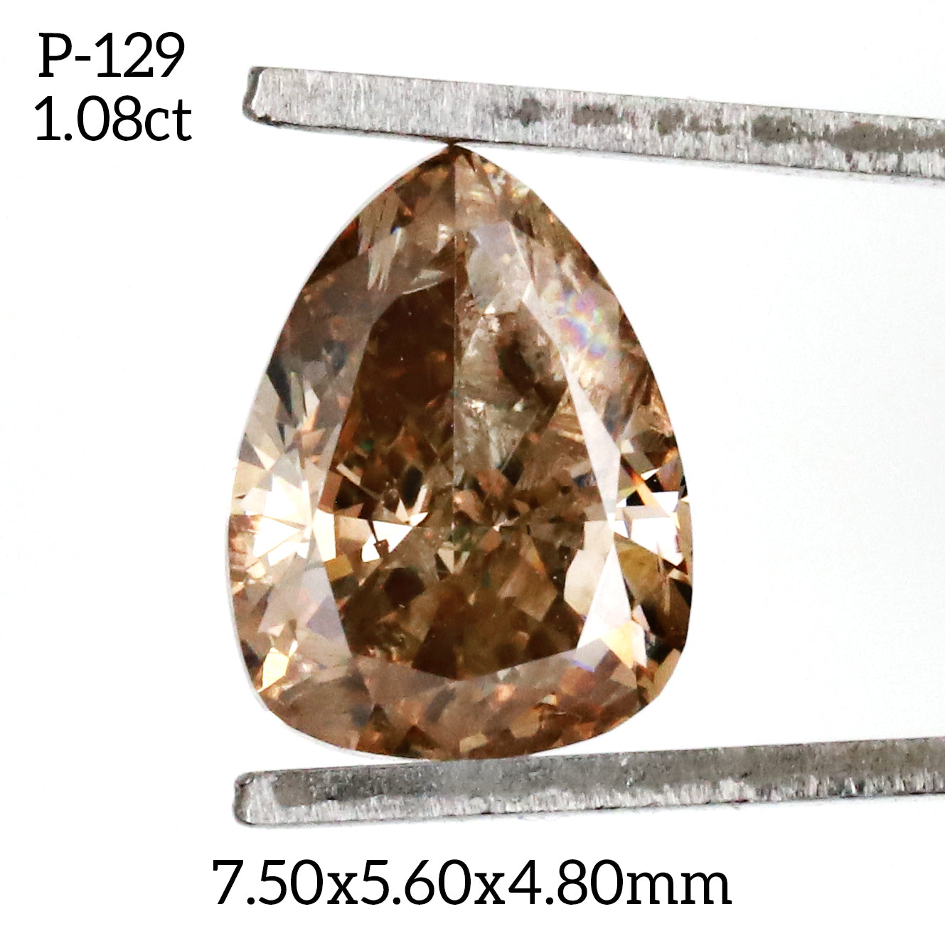 P129 - Salt and pepper pear diamond