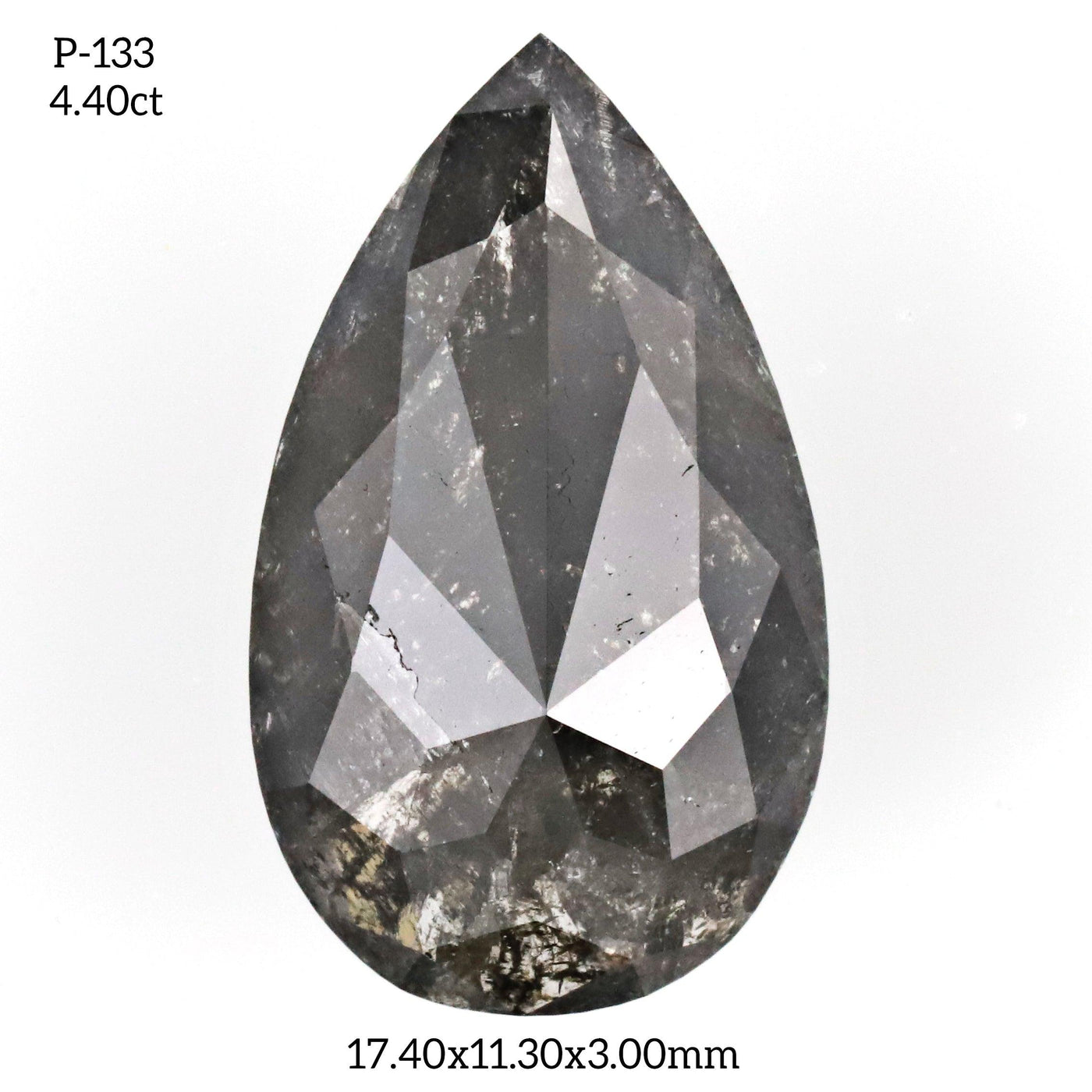P133 - Salt and pepper pear diamond - Rubysta