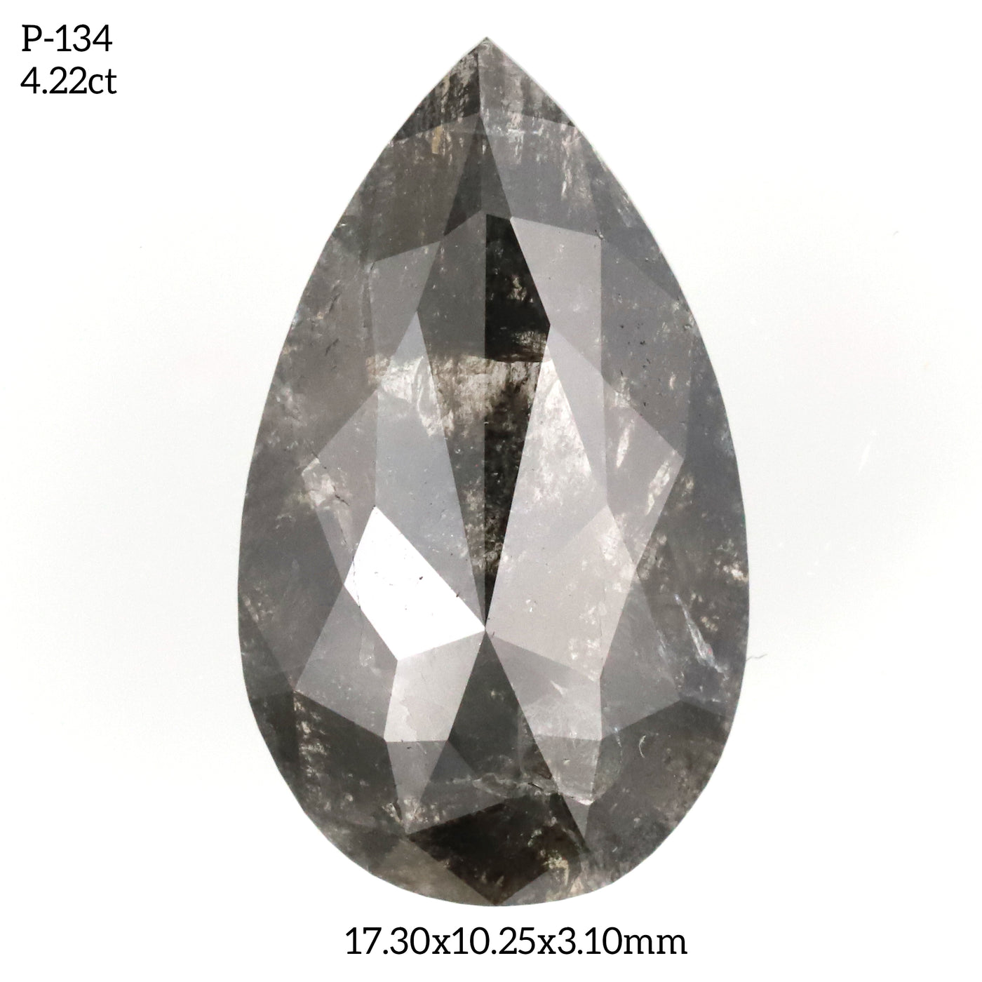 P134 - Salt and pepper pear diamond