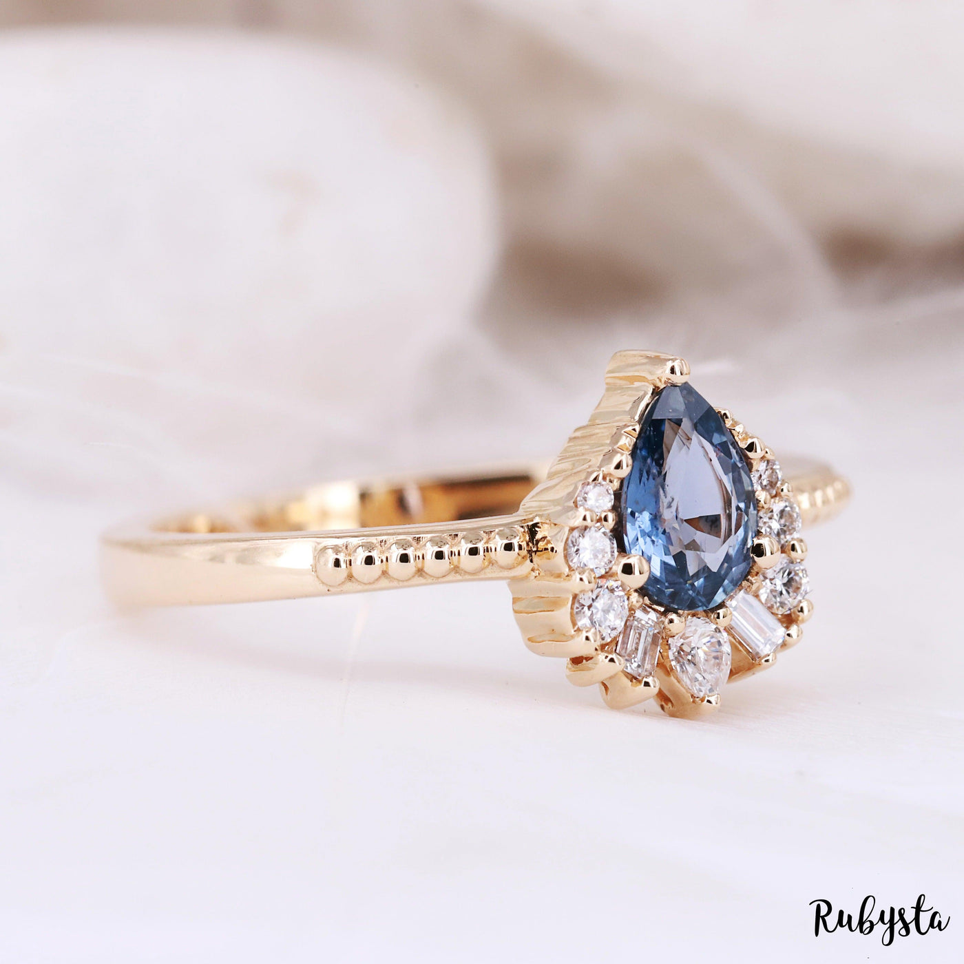 Beautiful Natural Blue Sapphire Gemstone Ring - Perfect for any Occasion - Rubysta