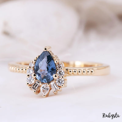 Beautiful Natural Blue Sapphire Gemstone Ring - Perfect for any Occasion - Rubysta