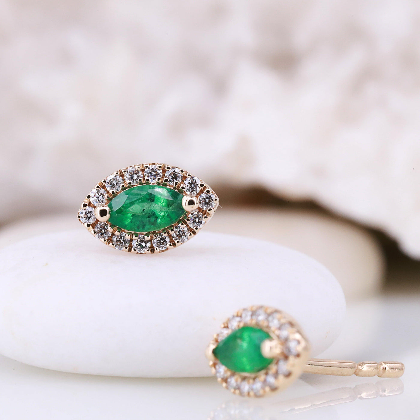 Sparkle in Style with Our Emerald Marquise Diamond Earrings - Shop Now for Timeless Elegance and Unmatched Beauty! Emerald Marquise Diamond - Rubysta