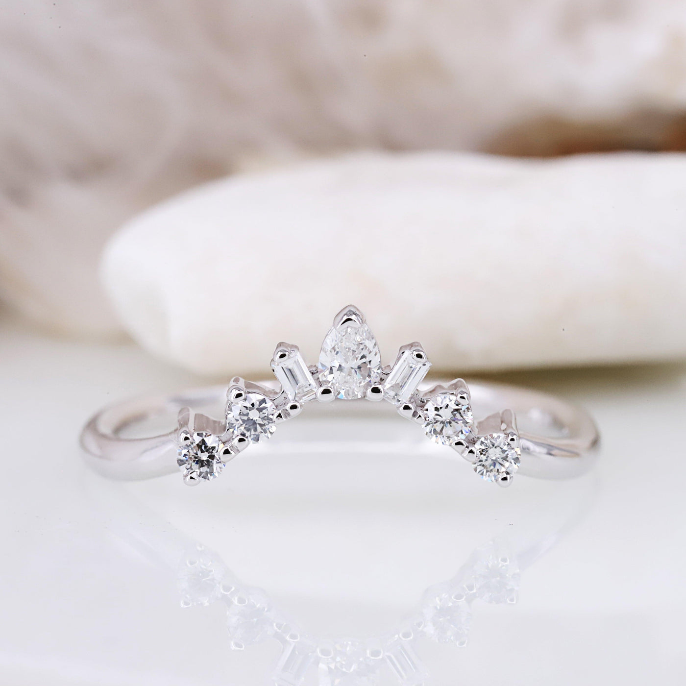 Sparkling Elegance: White Diamond Stacking Band for Effortlessly Chic Style - Perfect for Any Occasion! - Rubysta