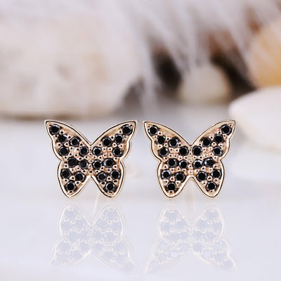 Butterfly earrings small gold hoop earrings hoop earrings gold earrings bridal earrings