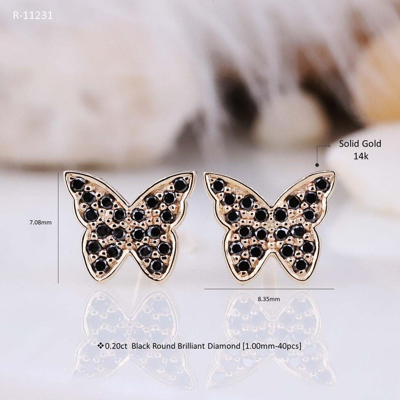 Butterfly earrings small gold hoop earrings hoop earrings gold earrings bridal earrings - Rubysta