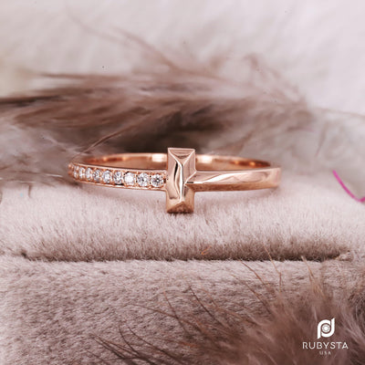 White diamond ring Wedding ring Engagement ring Clear diamonds - Rubysta