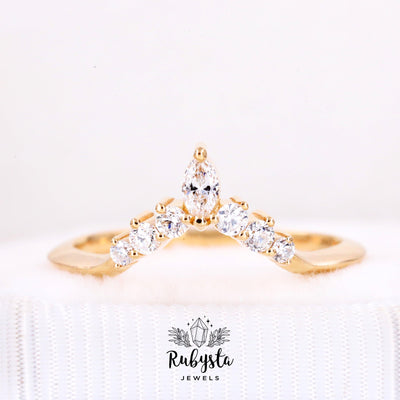 Marquise Diamond Ring | Stacking Ring | Stackable Ring - Rubysta