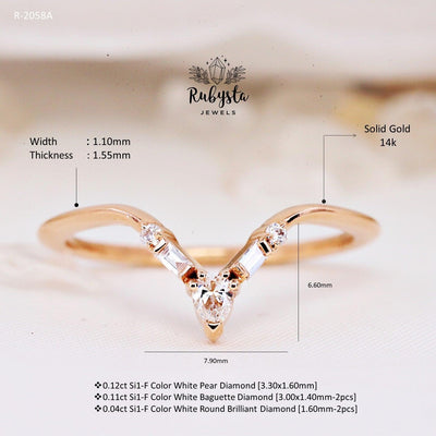 Round Brilliant Cut diamond Ring | Brilliant Cut Ring | Baguette Ring