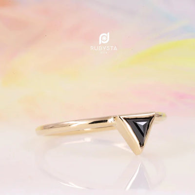 Black Salt and pepper diamond Ring | Engagement Ring | Black diamond ring