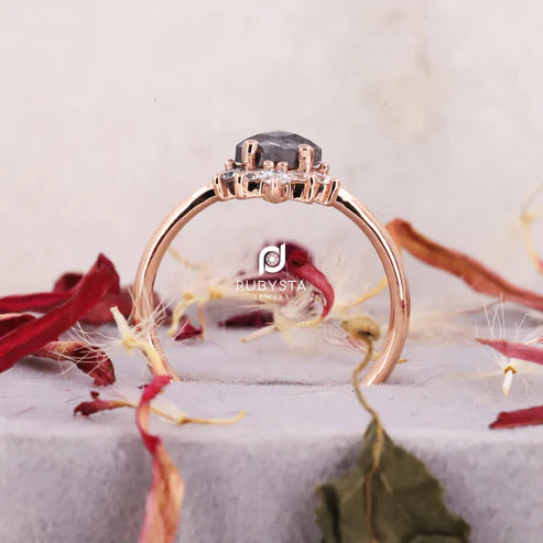 Salt and Pepper Diamond Ring | Engagement Ring | Promise Ring
