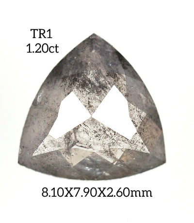 TR1 - Salt and pepper trillion diamond