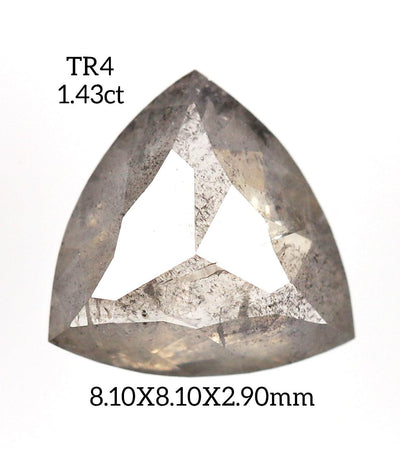 TR4 - Salt and pepper trillion diamond - Rubysta
