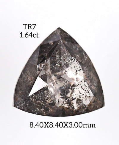 TR7 - Salt and pepper trillion diamond