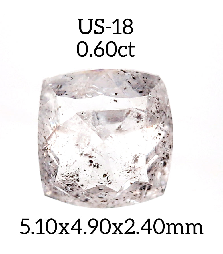 US18 - Salt and pepper cushion diamond
