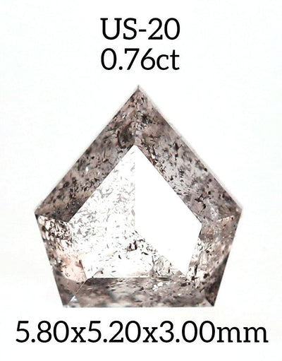 US20 - Salt and pepper geometric diamond - Rubysta