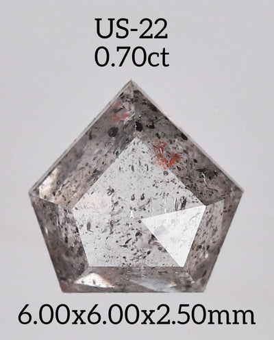 US22 - Salt and pepper geometric diamond - Rubysta